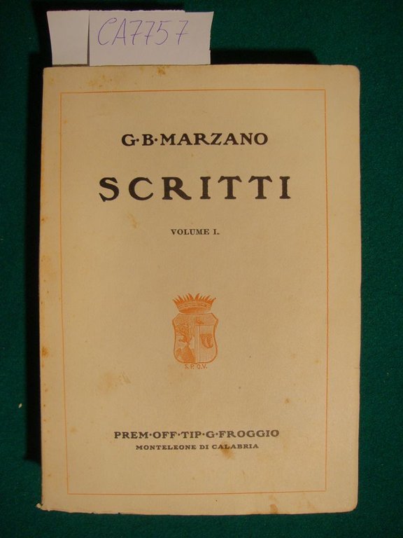 Scritti (Volume I)