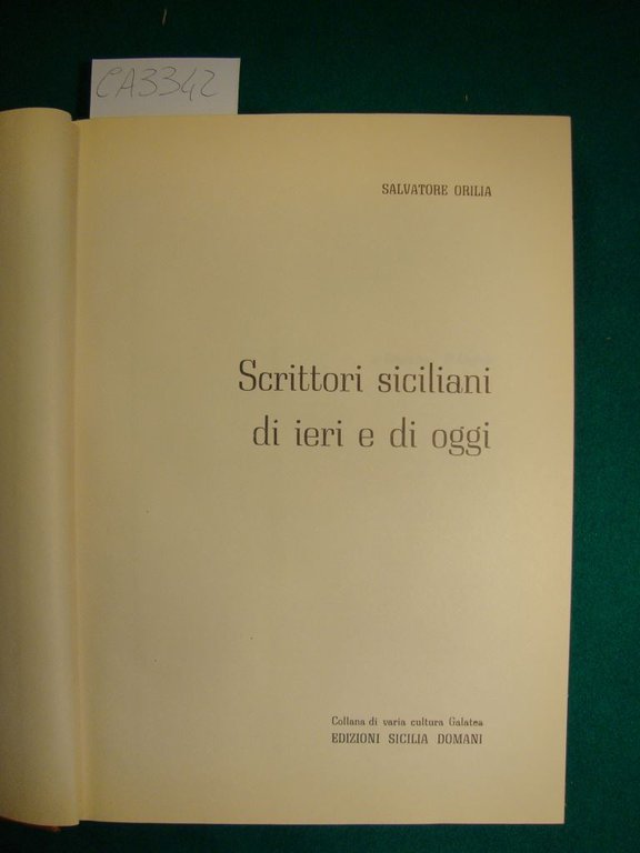 Scrittori siciliani di ieri e di oggi