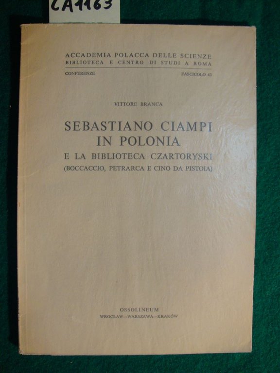 Sebastiano Ciampi in Polonia e la biblioteca Czartoryski (Boccaccio, Petrarca … | Immagine Gallery 2