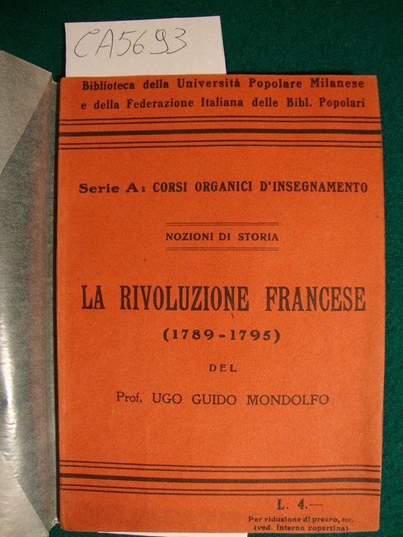 Serie A: Corsi organici d'insegnamento - Nozioni di storia - …