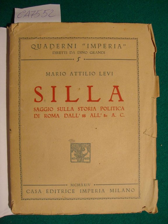 Silla - Saggio sulla storia politica di Roma dall'88 all'80 …