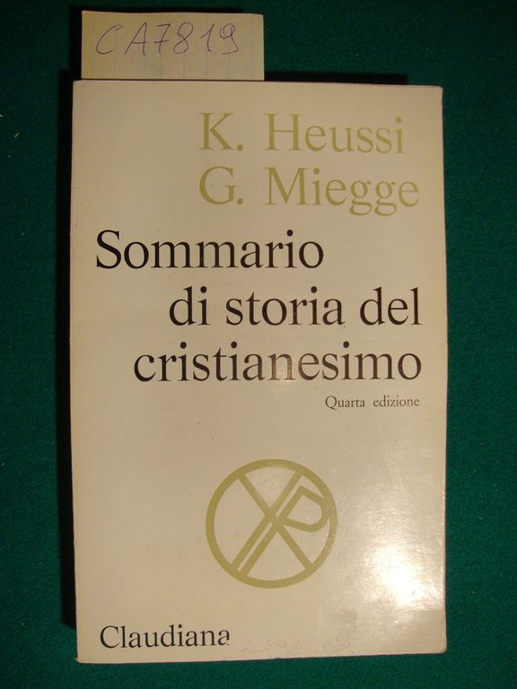 Sommario di storia del cristianesimo