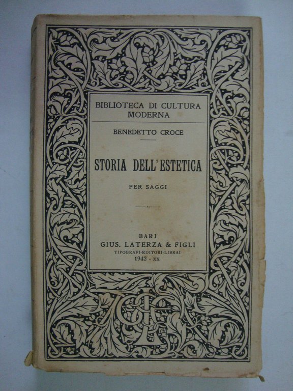 Storia dell'estetica (per saggi)
