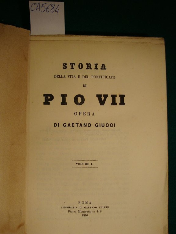 Storia della vita e del pontificato di Pio VII