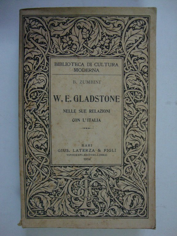 W. E. Gladstone (Nelle sue relazioni con l'Italia)