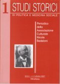 STUDI STORICI DI POLITICA E MEDICINA SOCIALE N.1- PERIODICO DELLA …