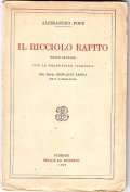 IL RICCIOLO RAPITO - testo inglese a fronte