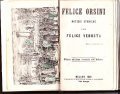 FELICE ORSINI - NOTIZIE STORICHE