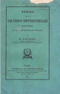 MEMOIRE SUR LES EQUATIONS DIFFERENTIELLES ORDINAIRES- ET AUX DIFFERENTIELLES TOTALES