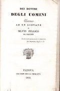 DEI DOVERI DEGLI UOMINI- DISCORSO DI SILVIO PELLICO DA SALUZZO