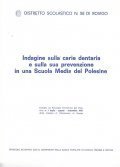 INDAGINE SULLA CARIE DENTARIA E SULLA PREVENZIONE IN UNA SCUOLA …