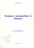 VARIAZIONI DEMOGRAFICHE IN POLESINE- ESTRATTO DA RASSEGNA ECONOMICA DEL POLESINE …