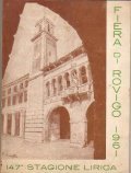 FIERA DI ROVIGO 1961 147a STAGIONE LIRICA