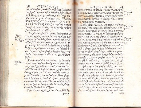 LE ANTICHITA DELLA CITTA DI ROMA BREVISSIMAMENTE RACCOLTE DA CHIUNQUE …