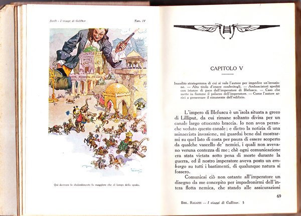I VIAGGI DI GULLIVER VOLUME 1- ILLUSTRAZIONI DI GUSTAVINO FREGI …