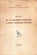 ATTI DEL TERZO CONGRESSO NAZIONALE DI ARTI E TRADIZIONI POPOLARI- …