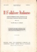 IL FOLKLORE ITALIANO ANNO QUARTO 1929- ARCHIVIO TRIMESTRALE PER LA …