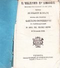L'ELISIR D'AMORE MELODRAMMA GIOCOSO IN DUE ATTI PAROLE DI FELICE … | Immagine principale