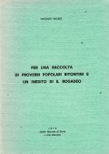 PER UNA RACCOLTA DI PROVERBI POPOLARI BITONTINI E UN INEDITO …