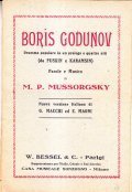 BORIS GODUNOV - DRAMMA POPOLARE IN UN PROLOGO E QUATTRO …