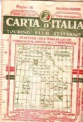 CARTA D'ITALIA DEL TOURING CLUB ITALIANO FOGLIO 18 BOLOGNA FIRENZE- …