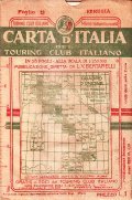 CARTA D'ITALIA DEL TOURING CLUB ITALIANO FOGLIO 23 PERUGIA- IN 58 FOGLI ALLA SCALA DI 1:250.000