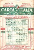 CARTA D'ITALIA DEL TOURING CLUB ITALIANO FOGLIO 39 ORISTANO- IN …