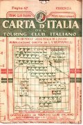CARTA D'ITALIA DEL TOURING CLUB ITALIANO FOGLIO 47 COSENZA- IN …