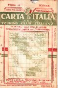 CARTA D'ITALIA DEL TOURING CLUB ITALIANO FOGLIO 54 SCIACCA- IN …