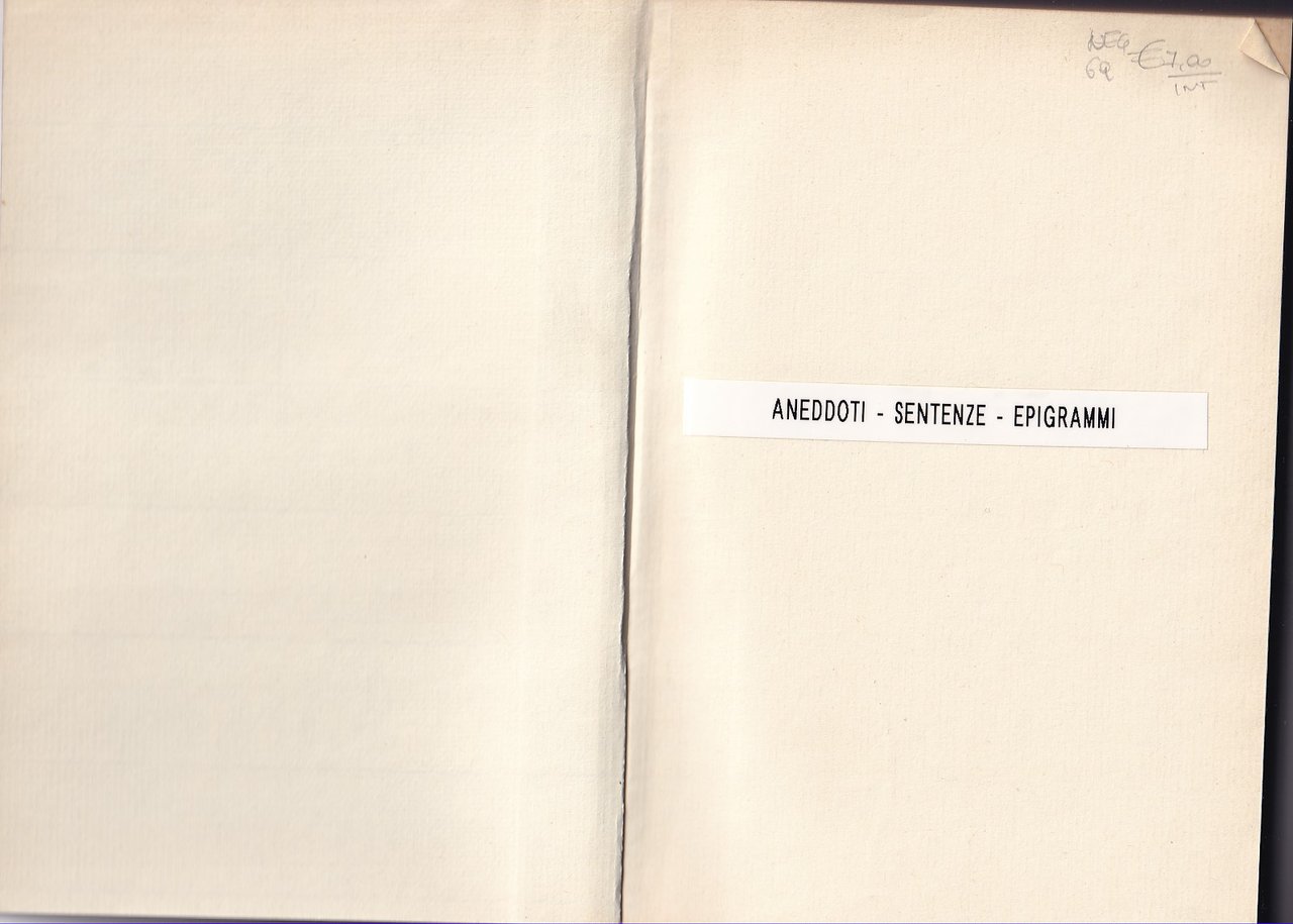 ANEDDOTI - EPIGRAFI - SENTENZE