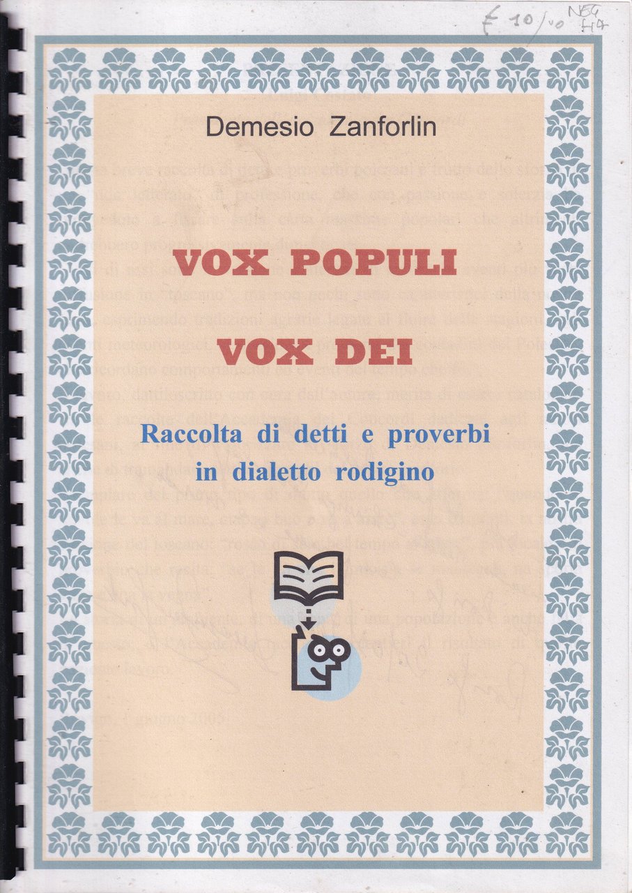 VOX POPULI VOX DEI - RACCOLTA DI DETTI E PROVERBI … | Immagine principale
