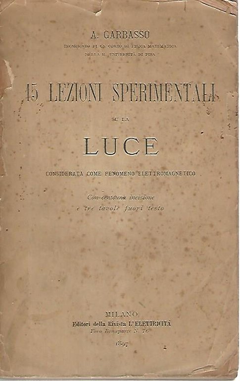 15 lezioni sperimentali su la luce