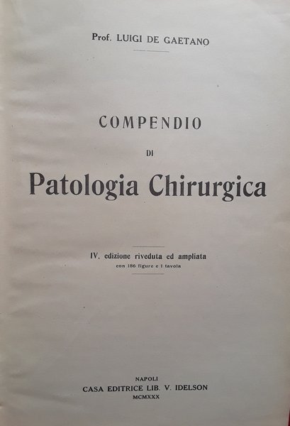 Compendio di patologia chirurgica | Immagine principale