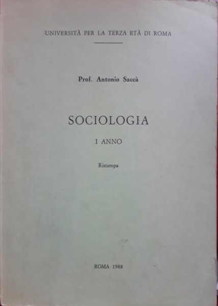 Sociologia. I anno