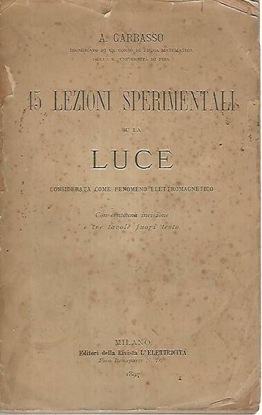 15 lezioni sperimentali su la luce