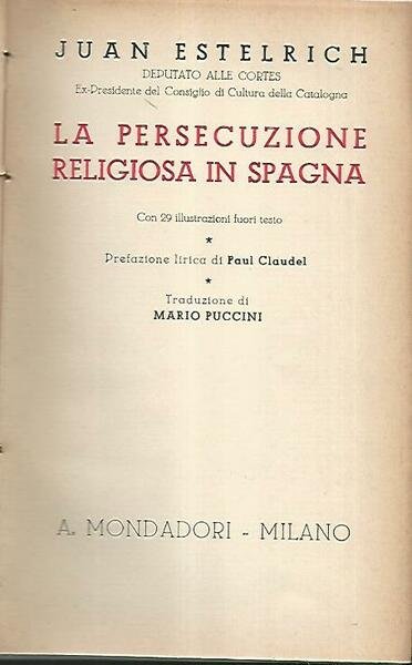 La persecuzione religiosa in Spagna