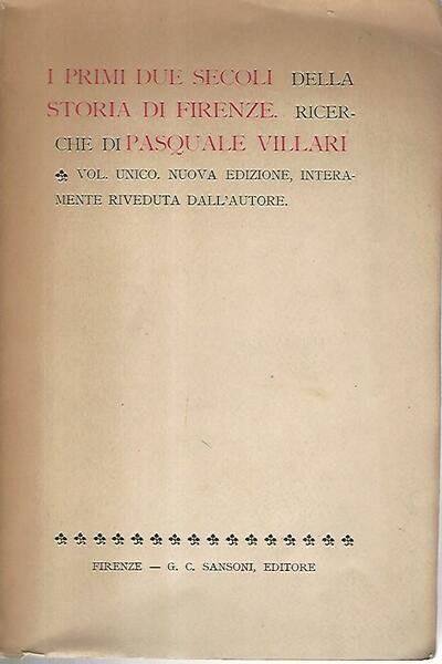 I primi due secoli della storia di Firenze