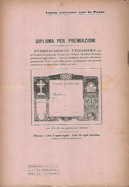 La scuola domenicale. Rivista4 trimestre. 1 ottobre 1933