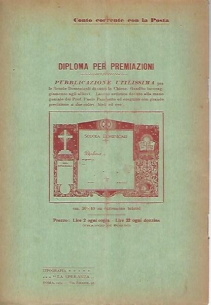 La scuola domenicale. Rivista 1 trimestre. 1 gennaio 1934