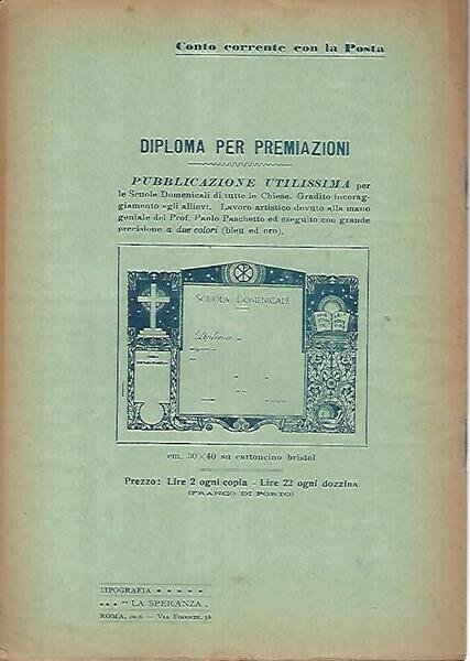 La scuola domenicale. Rivista 1 trimestre.1 gennaio 1936