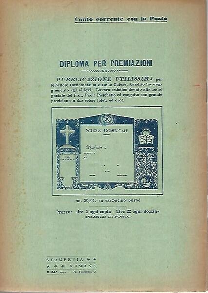 La scuola domenicale. Rivista 4 trimestre. 1 ottobre 1936