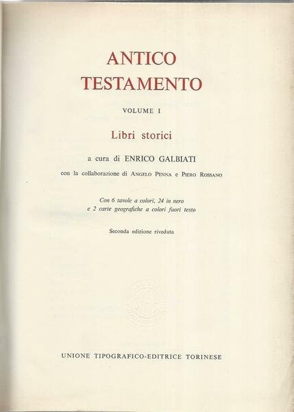 La sacra Bibbia. Antico testamento. Volume 1