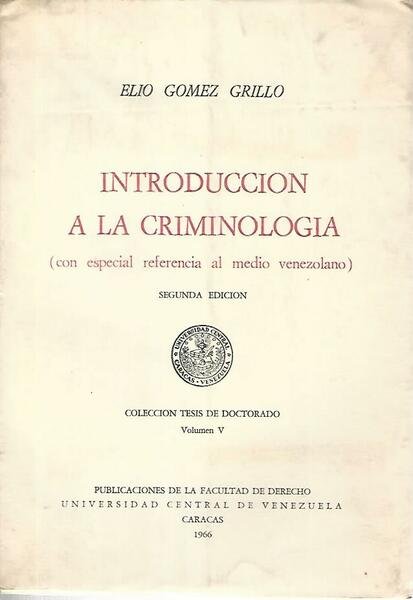 Intriduccion a la criminologia