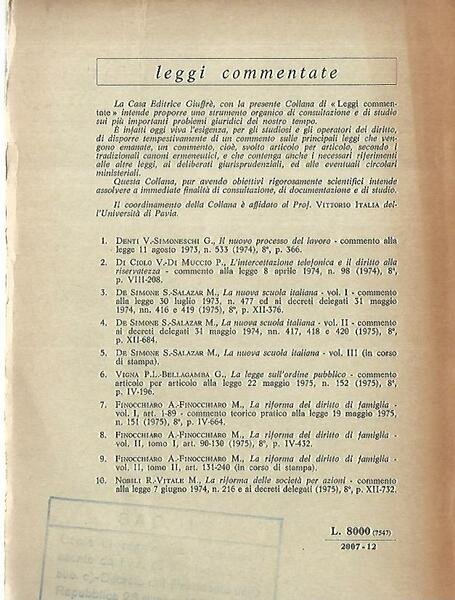Riforma del diritto di famiglia Volume II. Tomi I-II