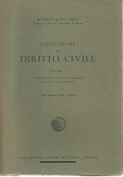 Istituzioni di diritto civile. Volumi 1-2