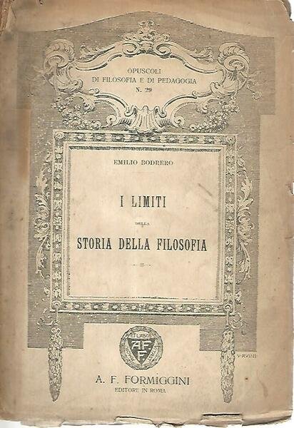 I limiti della storia della filosofia