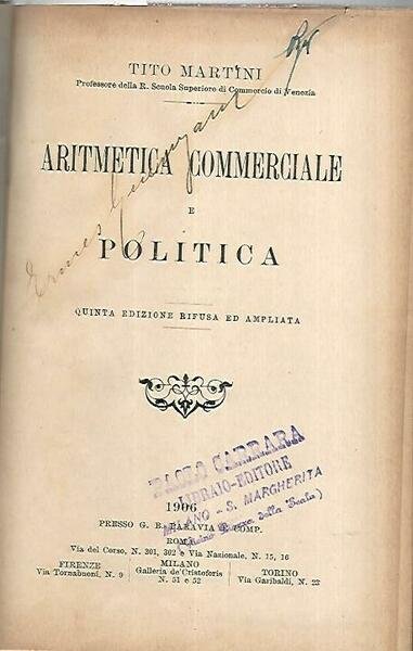 Aritmetica commerciale e politica