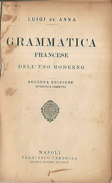 Grammatica francese dell'uso moderno | Immagine principale