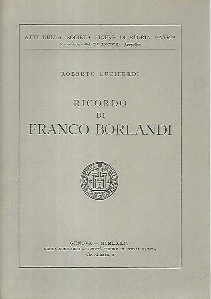 Ricordo di Franco Borlandi | Immagine Gallery 1