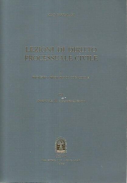 Lezioni di diritto processuale civile. I processo ordinario di cognizione | Immagine principale